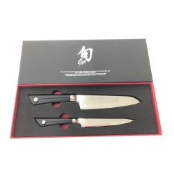 ▼▼ 貝印 旬 SHUN sora 包丁2点セット 三徳包丁/ペティナイフ Aランク