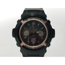 ▼▼ CASIO カシオ メンズ腕時計 ソーラー充電 デジアナウォッチ G-SHOCK  AWG-M100SF ブラック Bランク