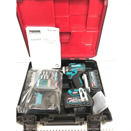  MAKITA マキタ 電動工具 コードレス式 40V 充電式インパクトレンチ 充電器・充電池2個・ケース付 TW004GRDX ブルー