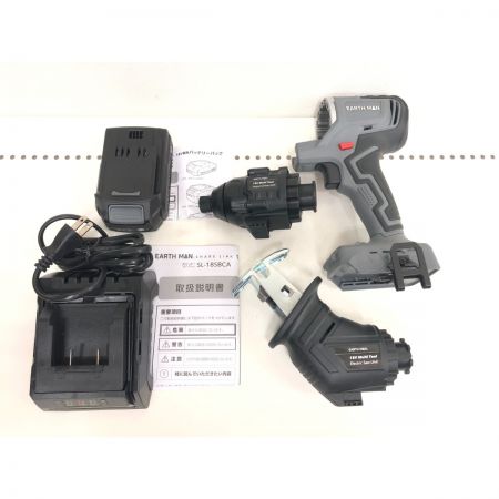  EARTH MAN アースマン 電動工具 コードレス式 18V充電式マルチツール 充電器・充電池付 SL-18BMTLAS グレー