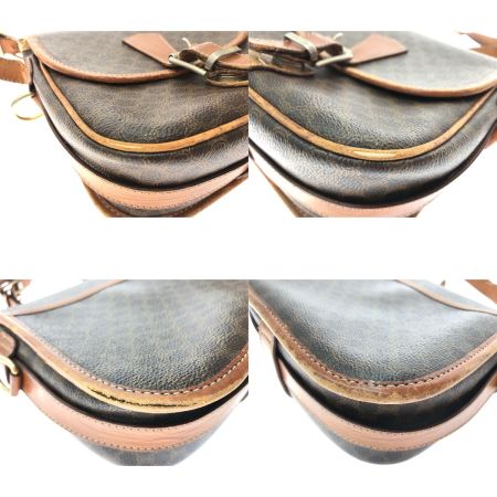  CELINE セリーヌ レディース ショルダーバッグ 斜め掛け マカダム柄 オールドセリーヌ M92 ブラウン