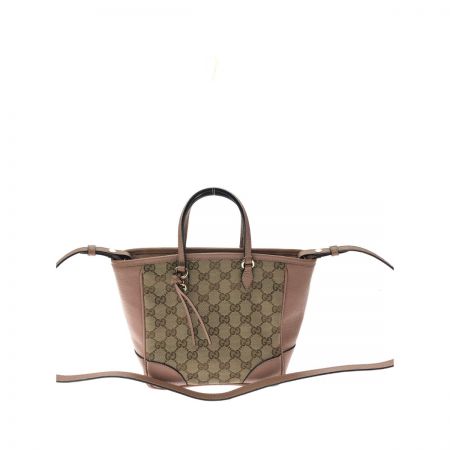  GUCCI グッチ レディース ブリーライン GGキャンバス トートバッグ ショルダートート 353121 ベージュ×ピンクベージュ