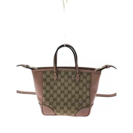  GUCCI グッチ レディース ブリーライン GGキャンバス トートバッグ ショルダートート 353121 ベージュ×ピンクベージュ