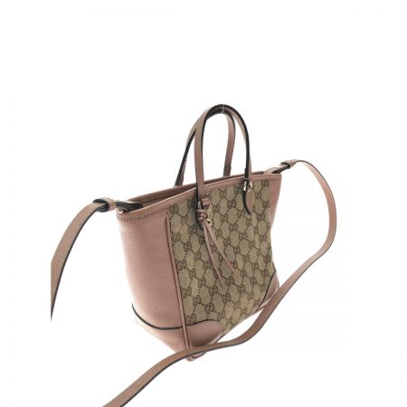  GUCCI グッチ レディース ブリーライン GGキャンバス トートバッグ ショルダートート 353121 ベージュ×ピンクベージュ