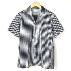 ☆☆ warehouse ウェアハウス オープンカラーシャツ 半袖 ギンガムチェック柄 3091 ネイビー SIZE 40 メンズ Bランク