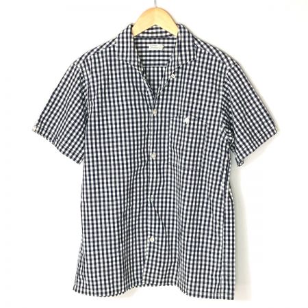  warehouse ウェアハウス オープンカラーシャツ 半袖 ギンガムチェック柄 3091 ネイビー SIZE 40 メンズ