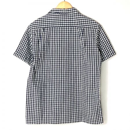  warehouse ウェアハウス オープンカラーシャツ 半袖 ギンガムチェック柄 3091 ネイビー SIZE 40 メンズ