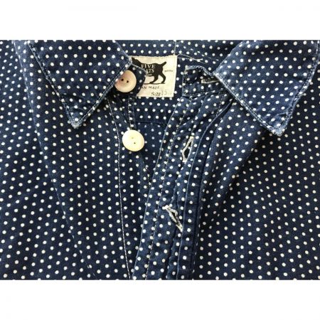  Workers ポルカドット ブラックベアーシャツ ブルー