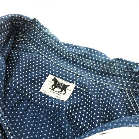  Workers ポルカドット ブラックベアーシャツ ブルー