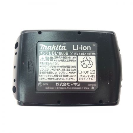  MAKITA マキタ 純正バッテリー 18V 6.0Ah 充電回数０回 BL1860B ブラック