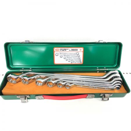  TONE トネ ハンドツール ツールセット オフセットレンチ めがねレンチ 6本セット ケース付 No.2600