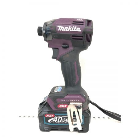  MAKITA マキタ 電動工具 コードレス式 40V 充電式インパクトドライバ 充電池2個・ケース付 TD002G パープル
