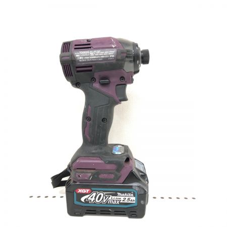  MAKITA マキタ 電動工具 コードレス式 40V 充電式インパクトドライバ 充電池2個・ケース付 TD002G パープル