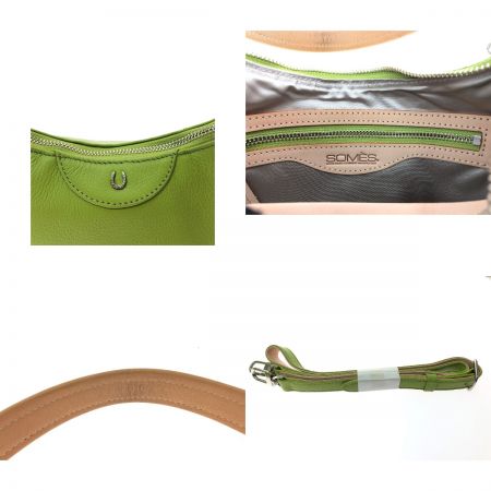 Somes Saddle ソメスサドル レディース 2WAYバッグ ショルダーバッグ 馬蹄マーク  黄緑