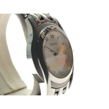  GUCCI グッチ レディース腕時計 クオーツ ラウンドフェイス デイト ステンレススチール  5500L