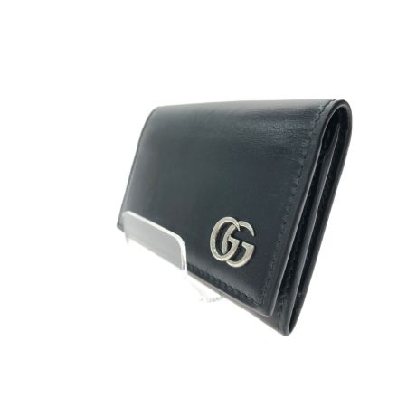  GUCCI グッチ ユニセックス カードケース 名刺入れ GGマーモント レザー  665453 ブラック