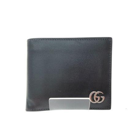  GUCCI グッチ メンズ 二つ折り財布 GGマーモント レザー 428725 ブラック
