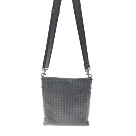  BOTTEGA VENETA ボッテガヴェネタ ユニセックス ショルダーバッグ イントレチャート 編込み ブラウン