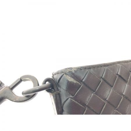  BOTTEGA VENETA ボッテガヴェネタ ユニセックス ショルダーバッグ イントレチャート 編込み ブラウン