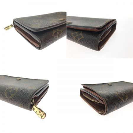  LOUIS VUITTON ルイヴィトン レディース 二つ折り財布 モノグラム ポルト モネ・ビエ トレゾール M61730 ブラウン