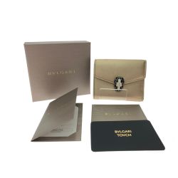 ▼▼ BVLGARI ブルガリ レディース 三つ折り財布 コンパクトウォレット セルペンティ フォーエバー  シャンパンゴールド Bランク