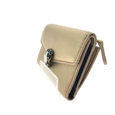  BVLGARI ブルガリ レディース 三つ折り財布 コンパクトウォレット セルペンティ フォーエバー  シャンパンゴールド