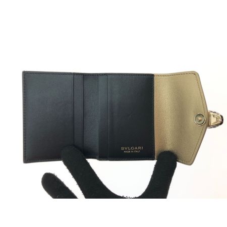  BVLGARI ブルガリ レディース 三つ折り財布 コンパクトウォレット セルペンティ フォーエバー  シャンパンゴールド