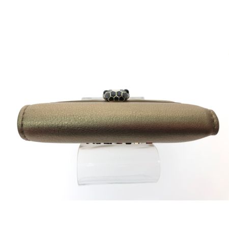  BVLGARI ブルガリ レディース 三つ折り財布 コンパクトウォレット セルペンティ フォーエバー  シャンパンゴールド