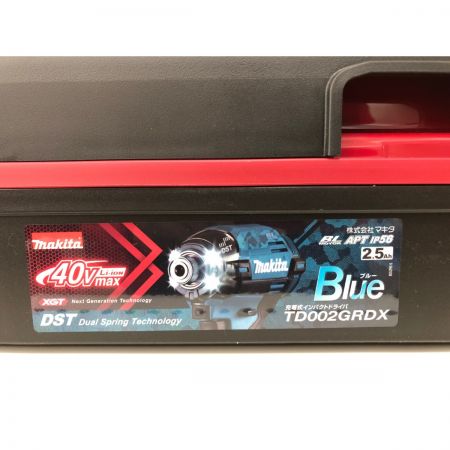  MAKITA マキタ 電動工具 コードレス式 40V 充電式インパクトドライバ 充電器・充電池2個・ケース付 TD002GRDX ブルー