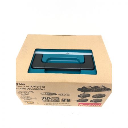  MAKITA マキタ パワーソースキット2 充電器DC18RD＋18V 充電池BL1860B 4個セット A-67094