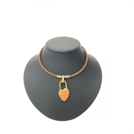  HERMES エルメス レディース ヴィヴィリデ ファンタジー ハートカデナ チョーカー ネックレス ゴールド
