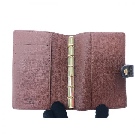  LOUIS VUITTON ルイヴィトン ユニセックス 手帳カバー 6穴式システム手帳 モノグラム アジェンダPM R20005 ブラウン