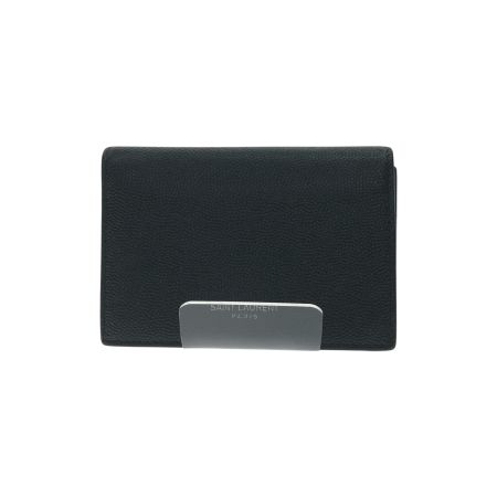  SAINT LAURENT(Yves Saint Laurent) ユニセックス 名刺入れ カードケース クラシック カーフレザー ブラック