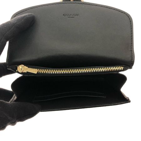  COACH コーチ レディース 二つ折り財布 クリオ ウォレット オールレザー C6896 ブラック