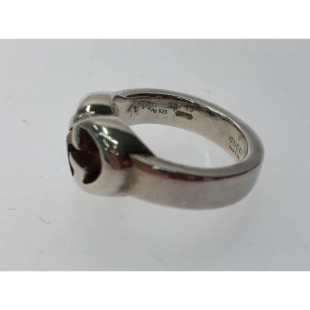  GUCCI グッチ レディース シルバーリング インターロッキング ラブリーハート 10-11号