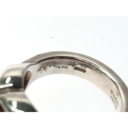  GUCCI グッチ レディース シルバーリング インターロッキング ラブリーハート 10-11号