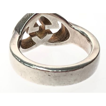  GUCCI グッチ レディース シルバーリング インターロッキング ラブリーハート 10-11号