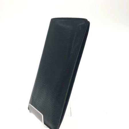  LOUIS VUITTON ルイヴィトン メンズ 二つ折り長財布 エピ ポルトフォイユブラザ イニシャル入  M60622 ブラック