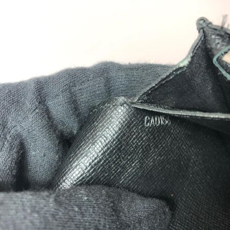  LOUIS VUITTON ルイヴィトン メンズ 二つ折り長財布 エピ ポルトフォイユブラザ イニシャル入  M60622 ブラック