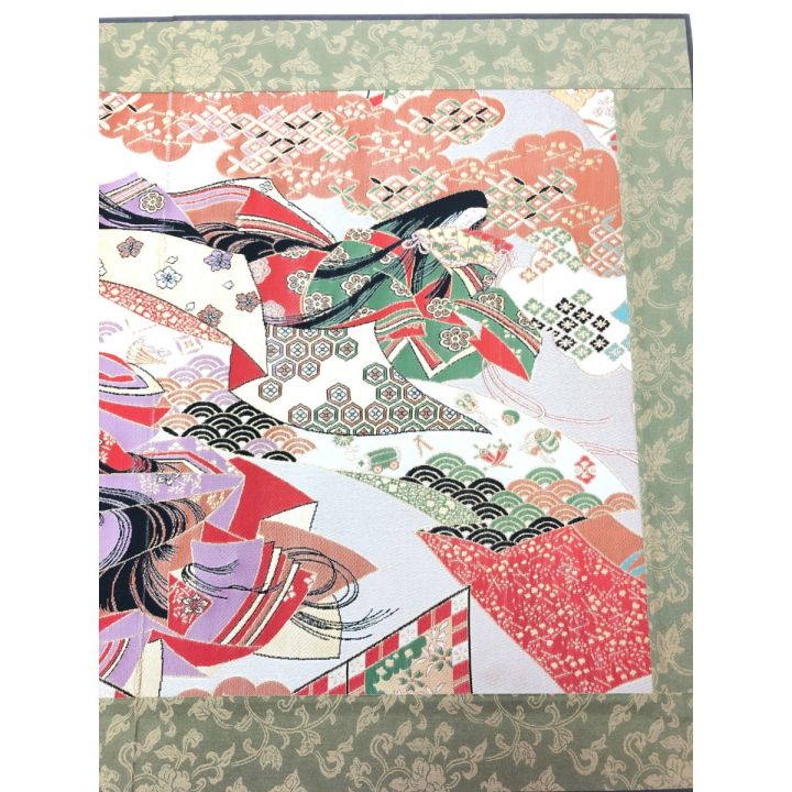 中国屏風 刺繍 雲林山房一修 四季山水 インテリア アンティーク アンティーク 花瓶敷き 敷物 鶴の刺繍 中国骨董 金雲 GOLDEN