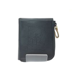 ▼▼ BEERBELLY メンズ スモールラウンドウォレット L字財布 二つ折り財布 ブラック Aランク