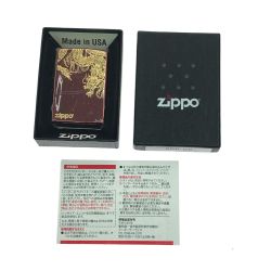 ▼▼ ZIPPO ジッポー オイルライター 和柄 ドラゴン 龍 彫刻 干支 辰 ワインレッド×ゴールド Sランク
