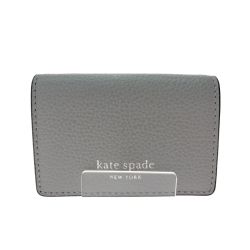 ▼▼ Kate Spade ケイトスペード レディース 三つ折り財布 ミニウォレット アウトレット グレー Aランク