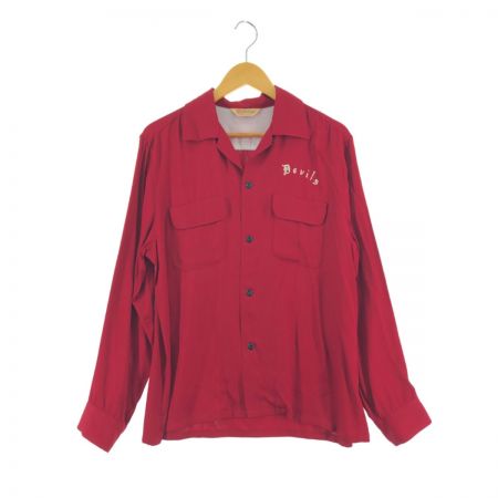  Groovin high メンズ衣料 オープンカラーシャツ SIZE L レッド