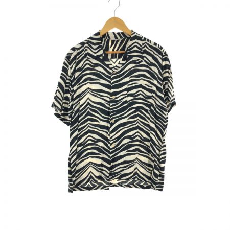  Star of HOLLYWOOD メンズ衣料 オープンカラーシャツ SIZE L ゼブラ ホワイト