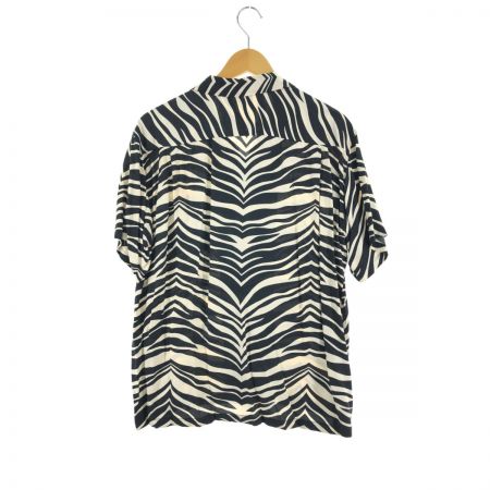  Star of HOLLYWOOD メンズ衣料 オープンカラーシャツ SIZE L ゼブラ ホワイト