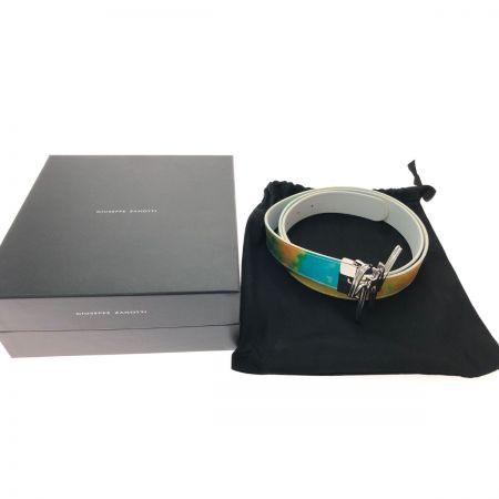  giuseppe zanotti ユニセックス シグネチャーバックル スクリプトロゴベルト マルチカラー