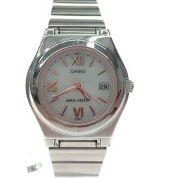 CASIO カシオ レディース腕時計 電波ソーラー ウェーブセプター デイト LWQ-10DJ-7A2JF Bランク