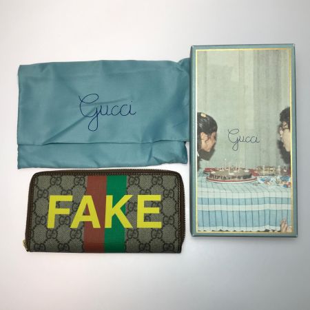  GUCCI グッチ  財布 長財布 GG FAKE NOT 203887 636169