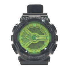  CASIO カシオ メンズ腕時計 クオーツ デジアナウォッチ G-SHOCK クレイジーカラーズ GA-110B ブラック/グリーン Bランク